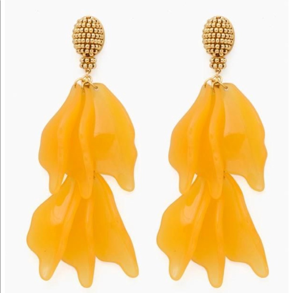Yellow Finial Earrings, Marigold NEW